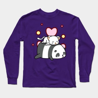 Cute Panda Sweet Sleep with Kitty Long Sleeve T-Shirt